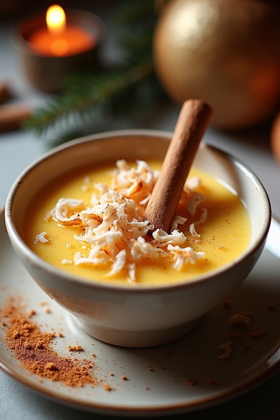 cinnamon infused creamy custard