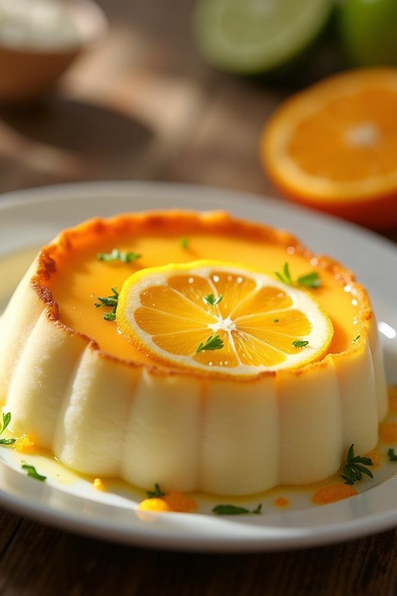 citrus infused creamy custard