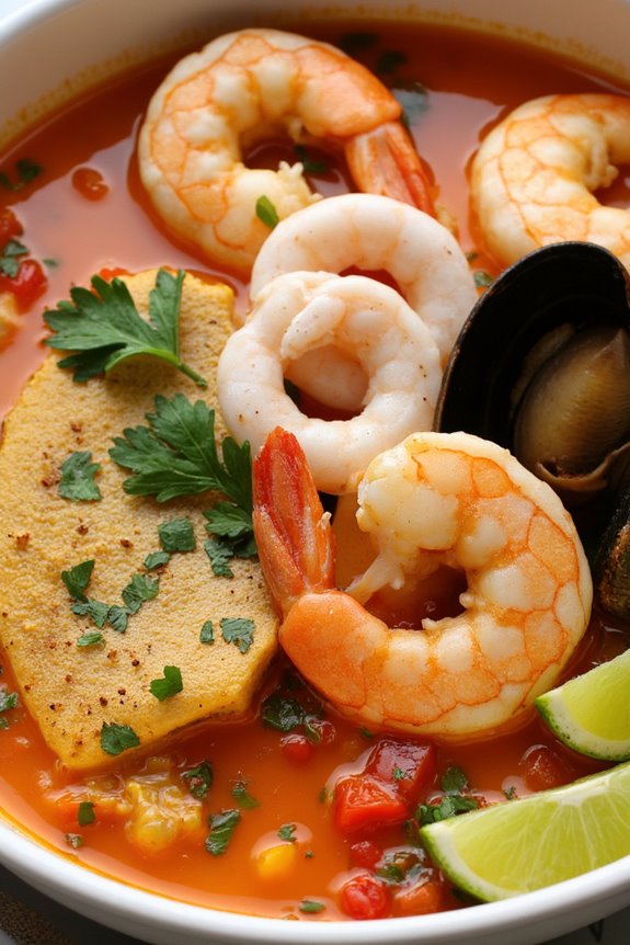 classic peruvian seafood soup