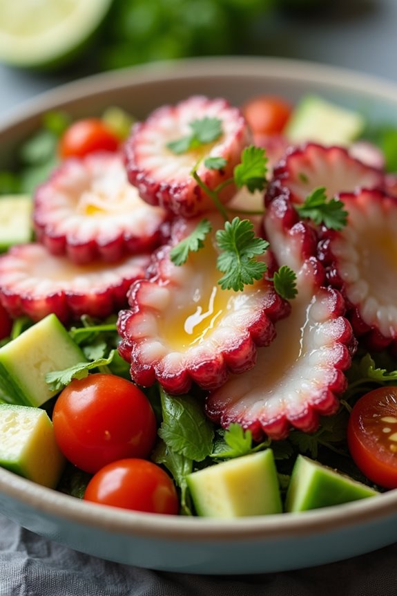 coastal colombian octopus salad