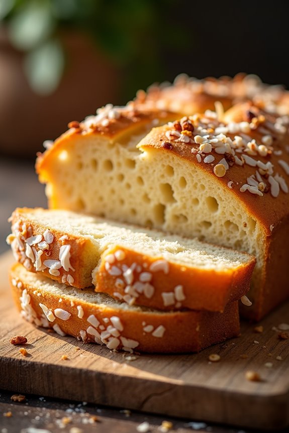 coconut almond rustic bread