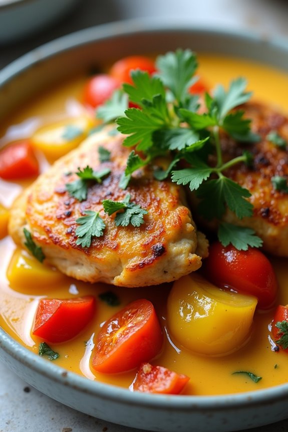 coconut chicken with spices