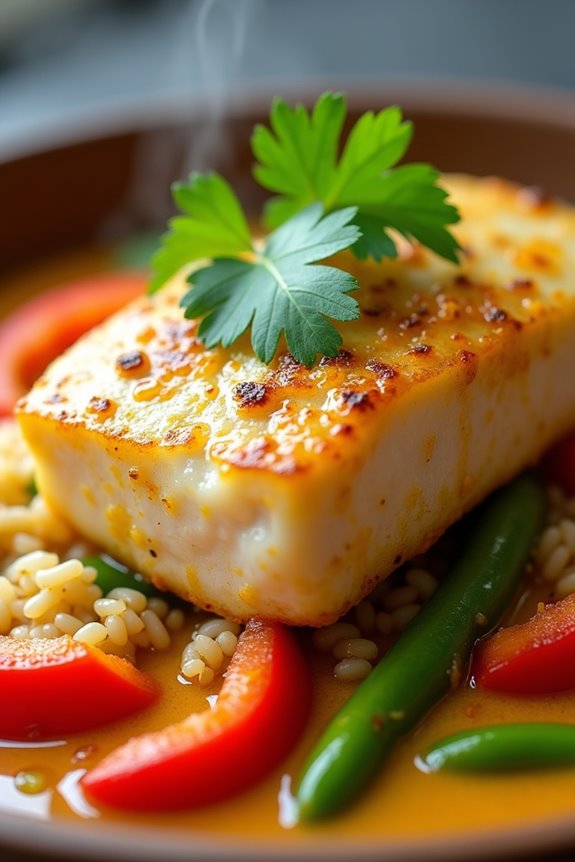 coconut curry sea bass