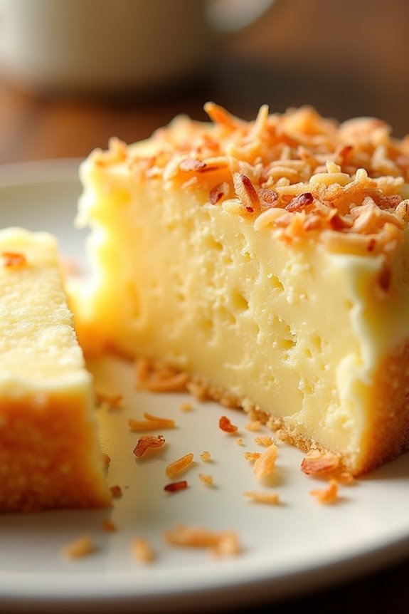 coconut infused creamy dessert