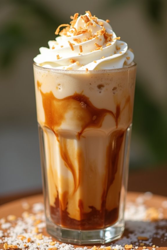 coconut infused iced coffee delight