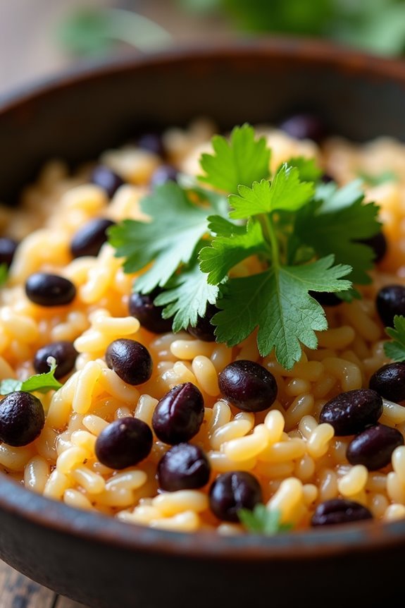 coconut rice and black beans