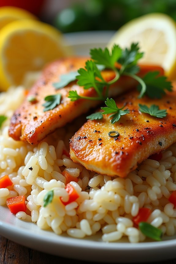 coconut rice with fish