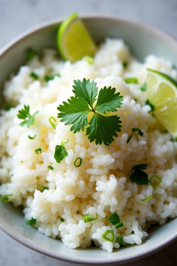 coconut rice with lime