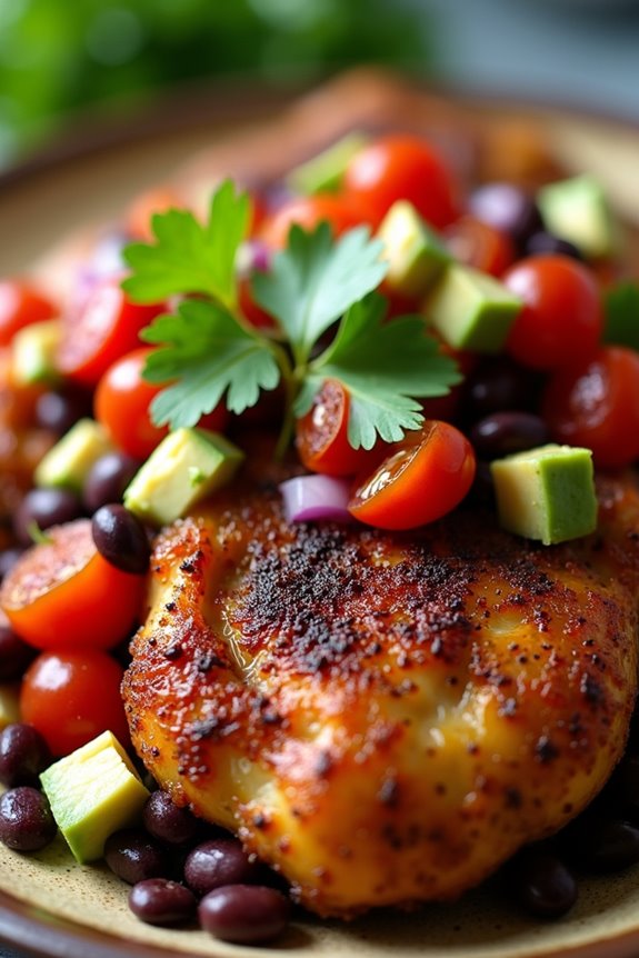 colombian chicken and salsa