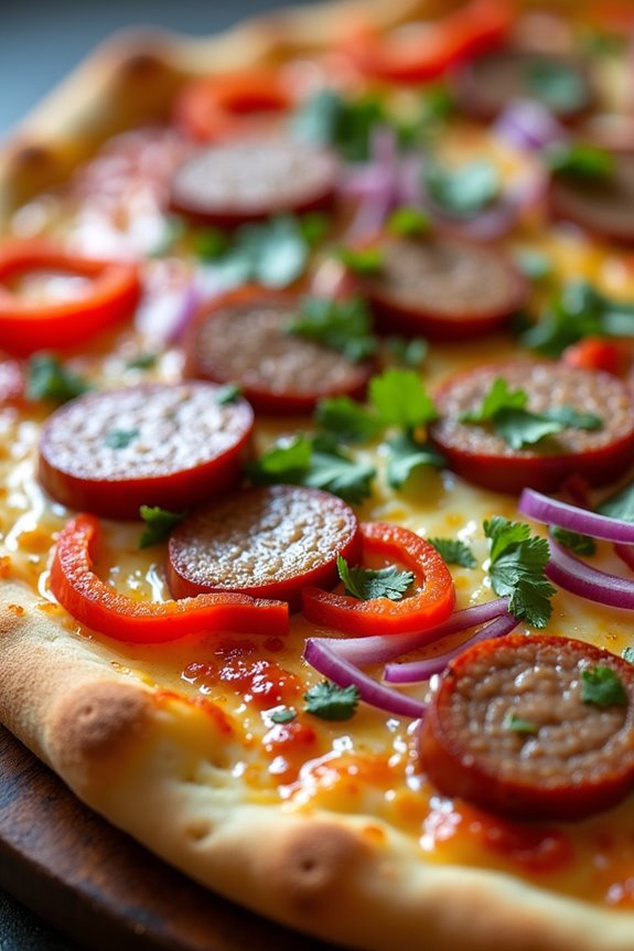 colombian sausage pizza delight