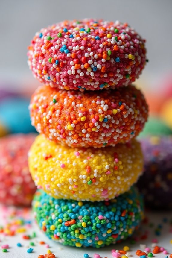 colorful festive chocolate treats