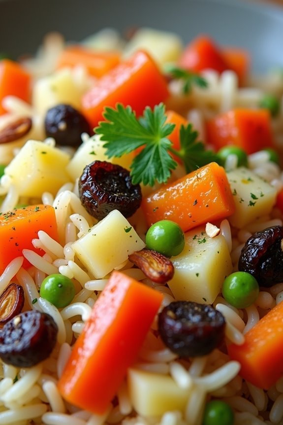 colorful nutritious rice salad
