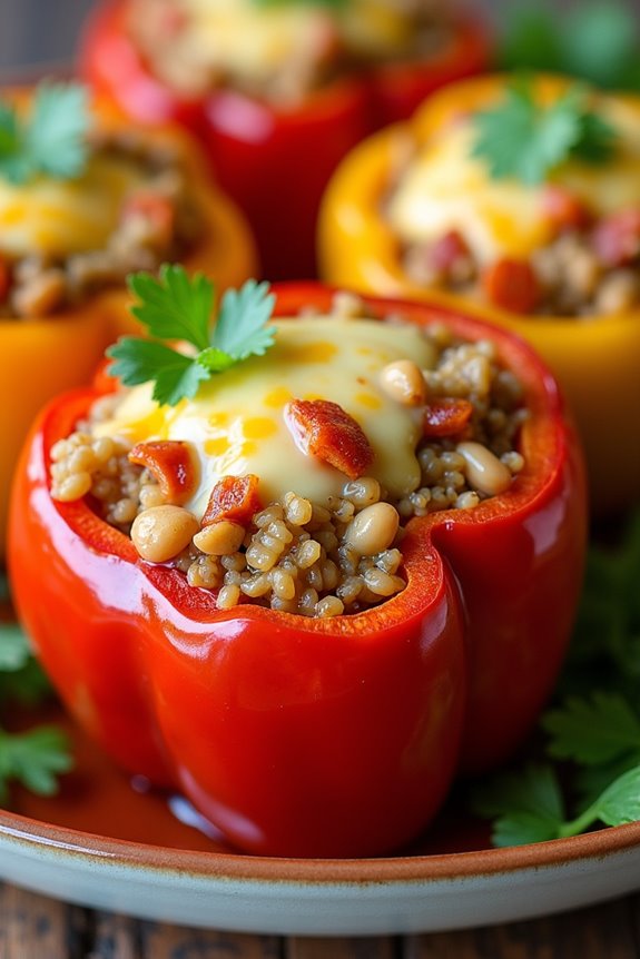 colorful nutritious stuffed peppers