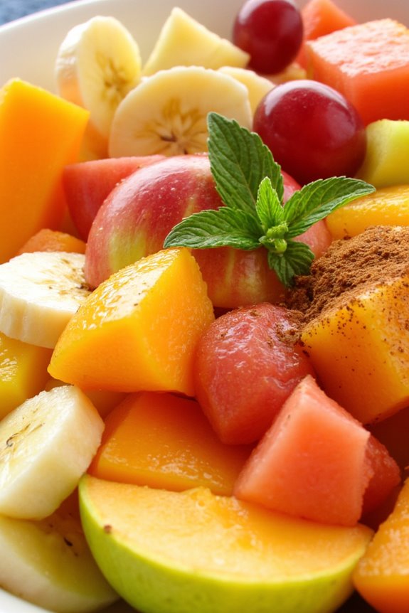 colorful tropical fruit salad