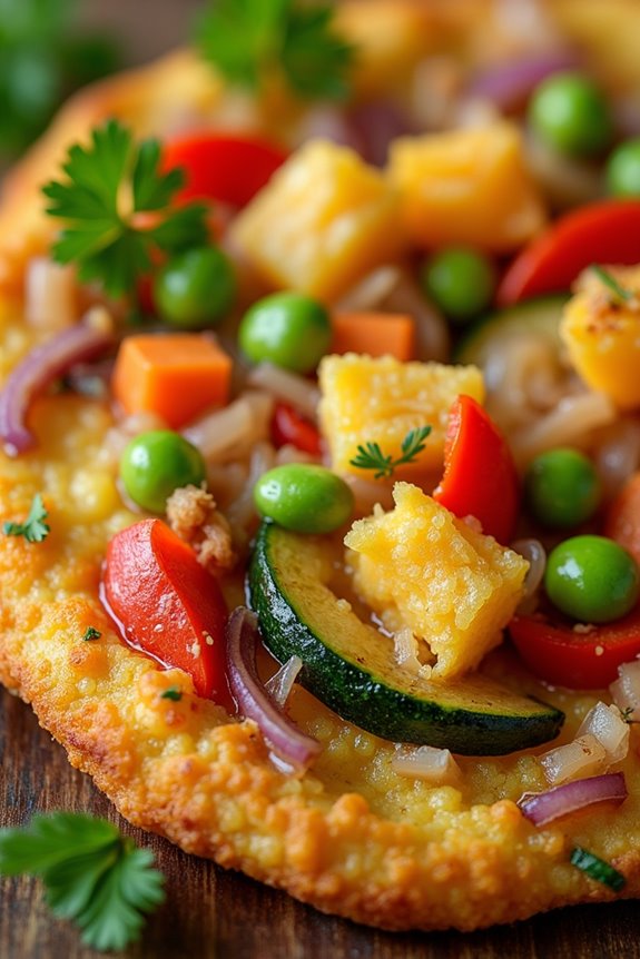 colorful vegetable cassava dish