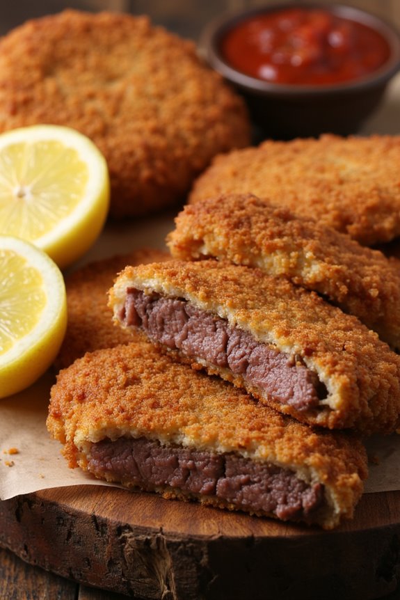 comforting breaded beef cutlets