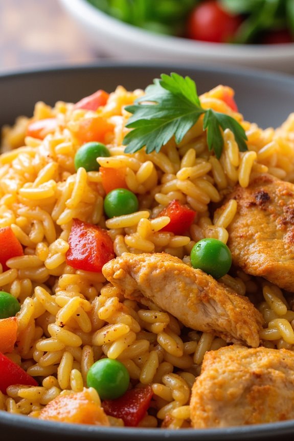 comforting chicken and rice