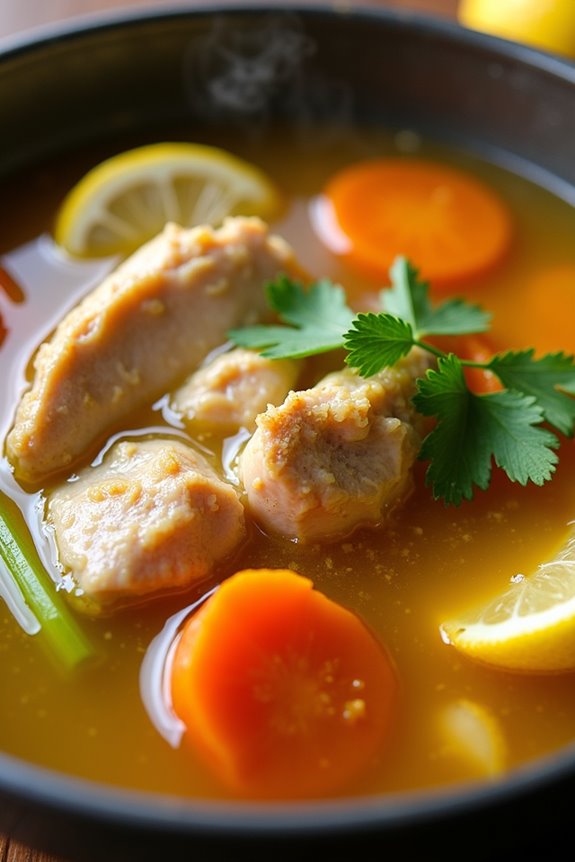 comforting chicken broth recipe