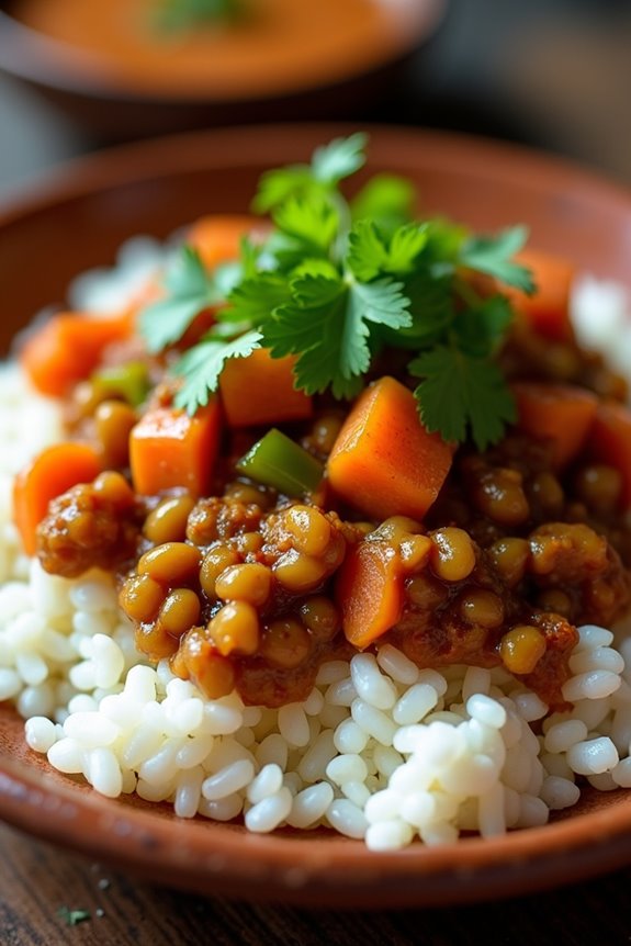 comforting colombian lentil dish