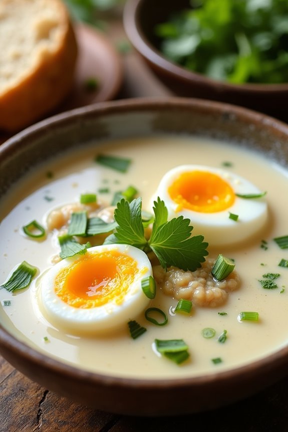 comforting garlic infused soup