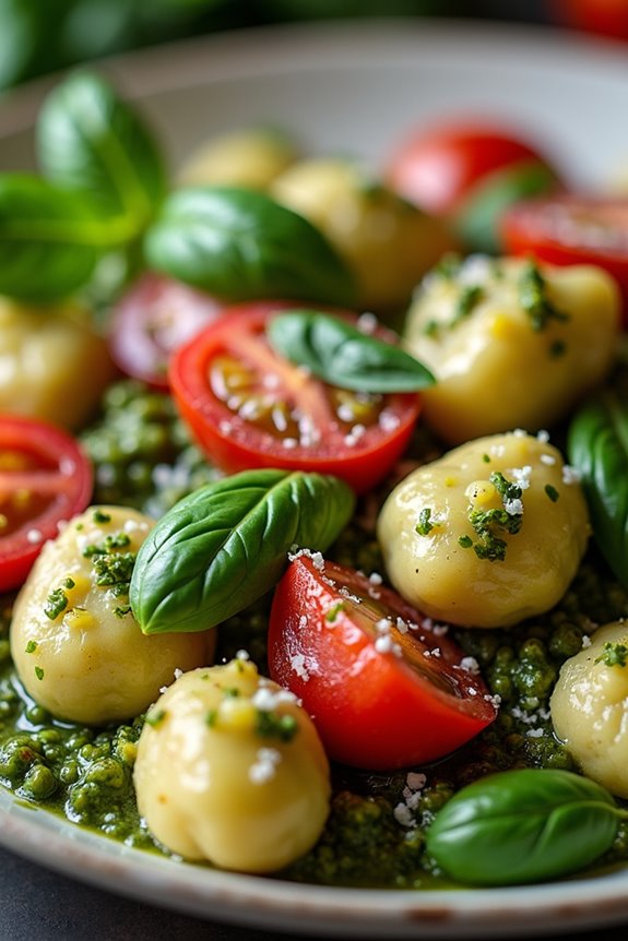 comforting gnocchi pesto delight