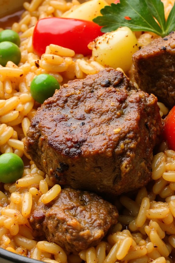 comforting lamb and rice