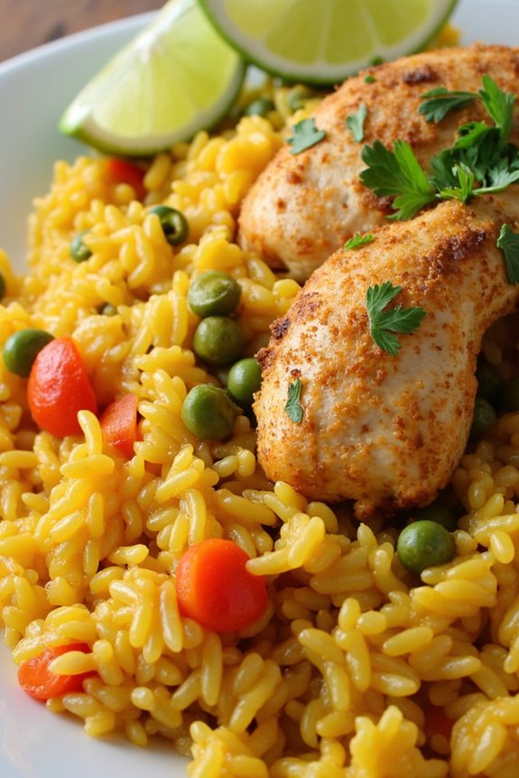 comforting peruvian chicken rice