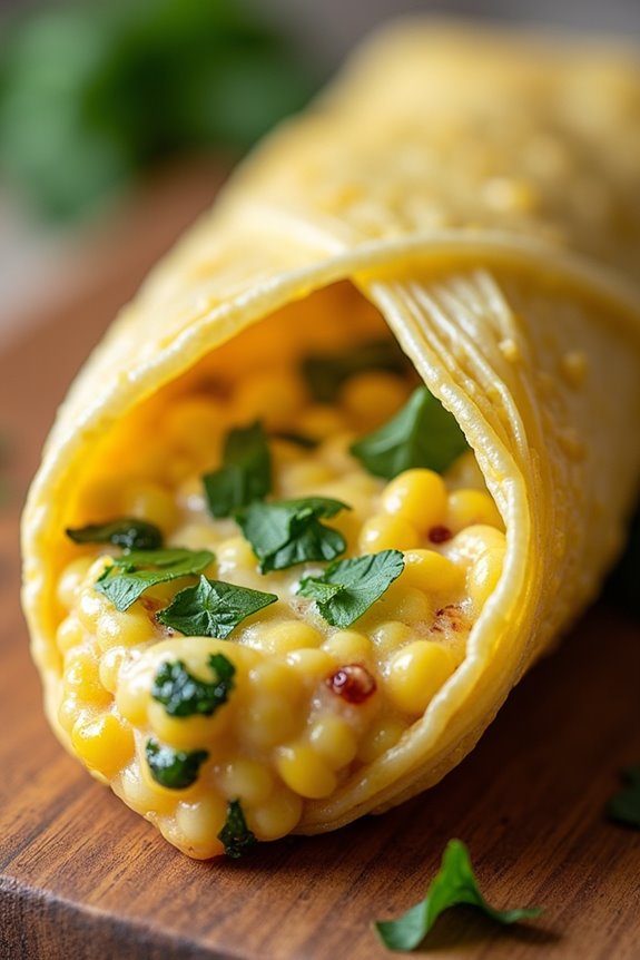 corn based dish with herbs