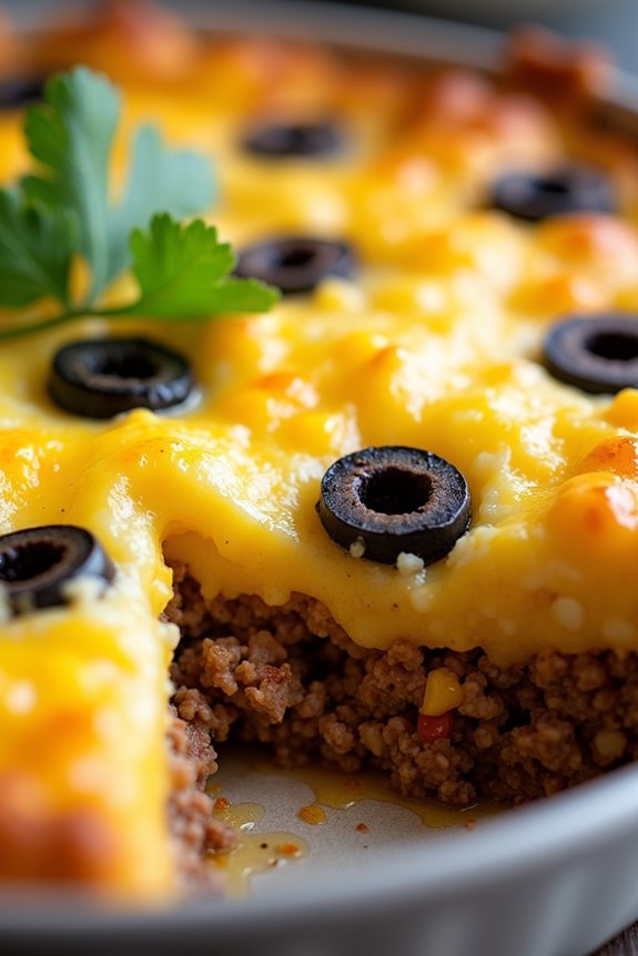 corn pie with savory layers