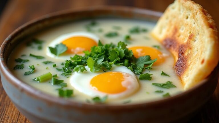 cozy traditional morning soup