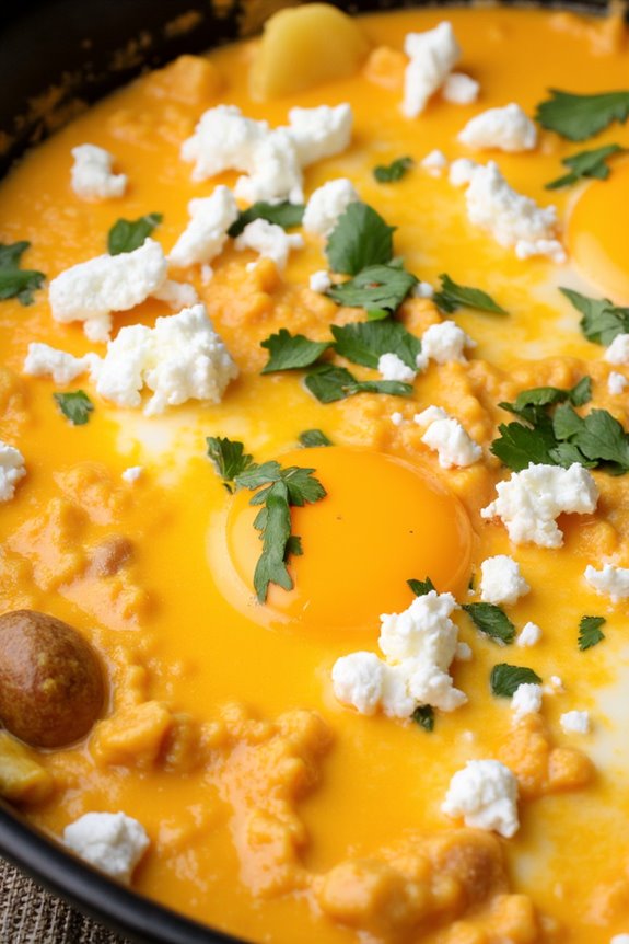 creamy baked eggs dish