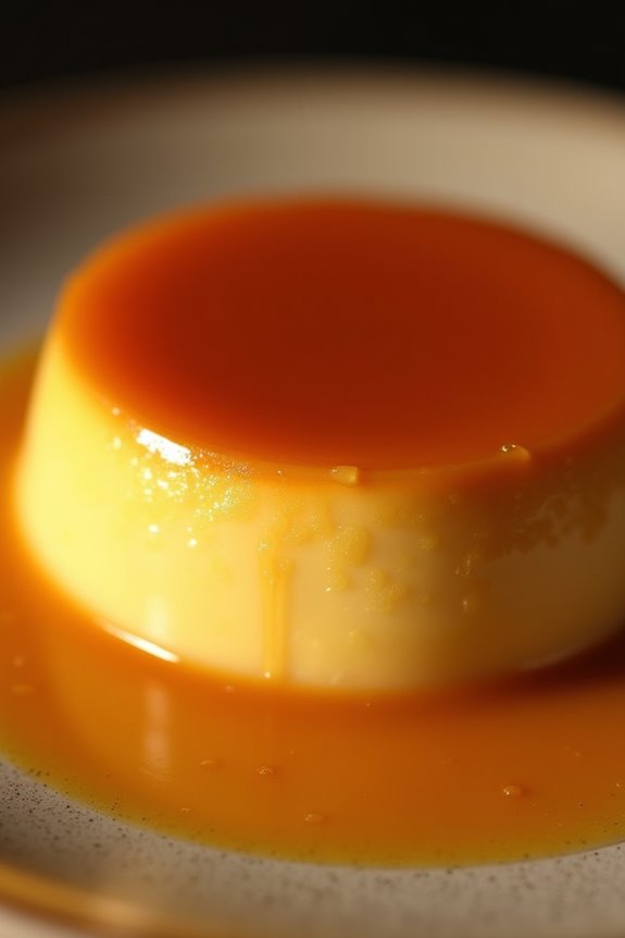 creamy caramel flan dessert