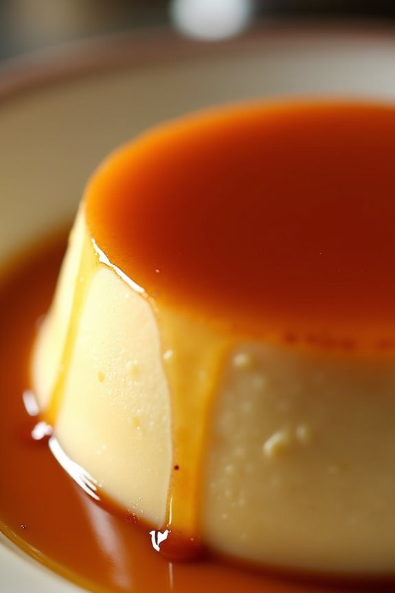 creamy caramel topped custard