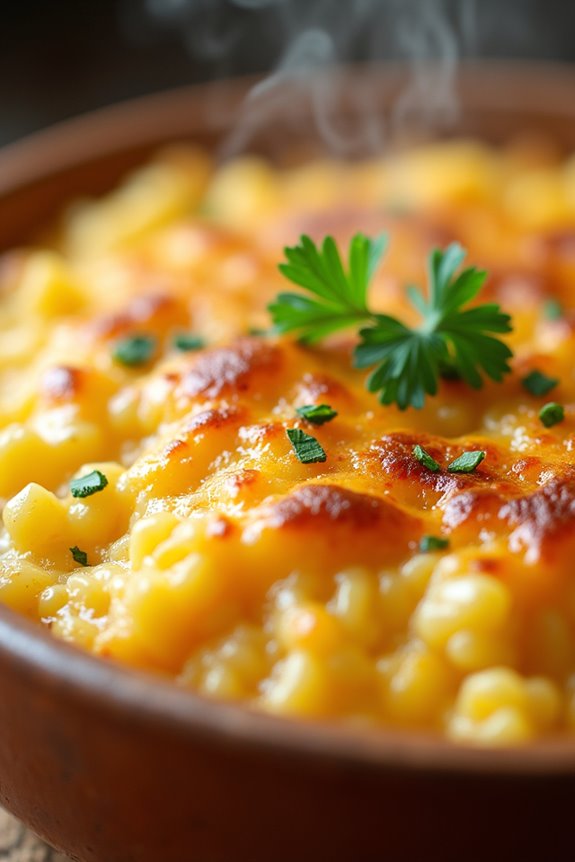 creamy cheesy baked rice