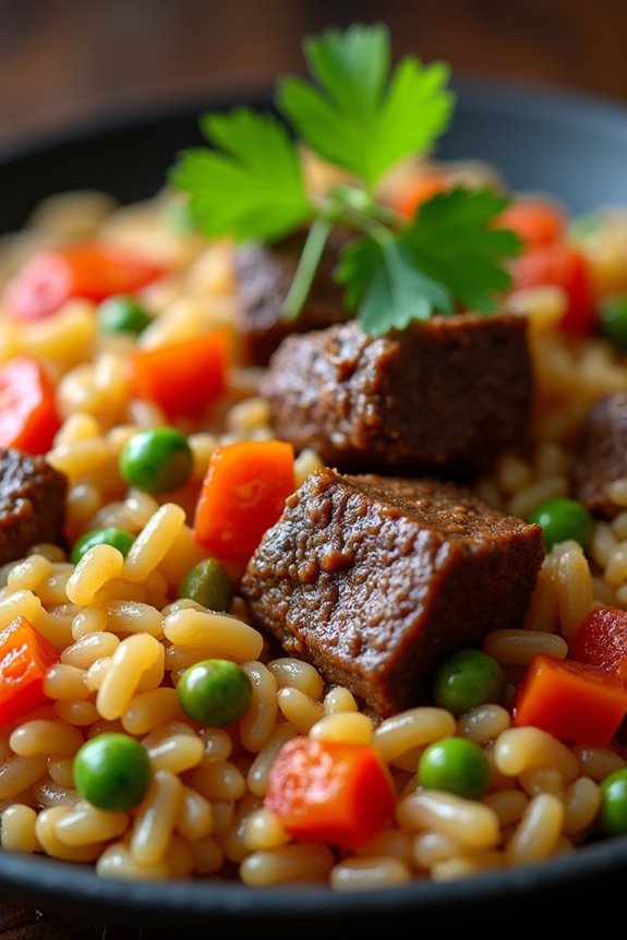 creamy colombian beef rice