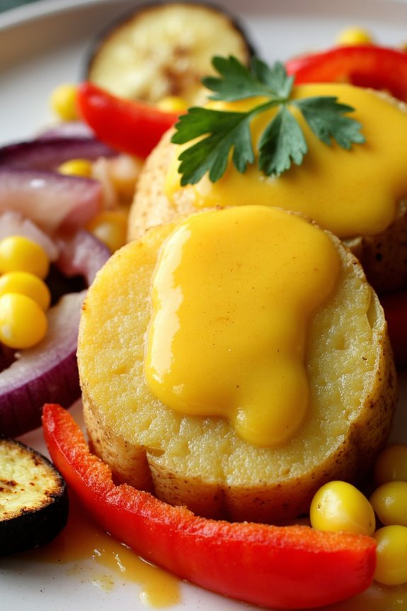 creamy huancaina with vegetables