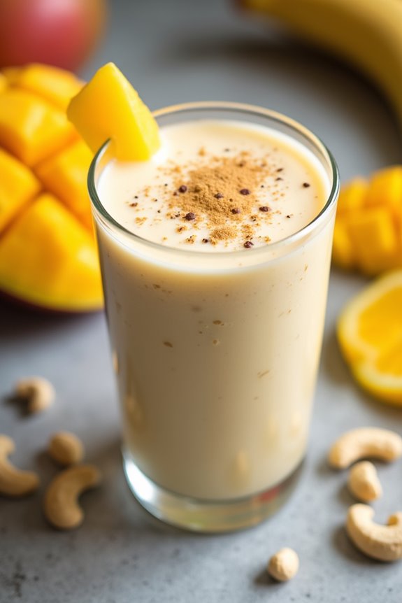 creamy nutritious fruit smoothie