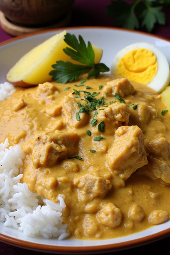 creamy peruvian chicken dish