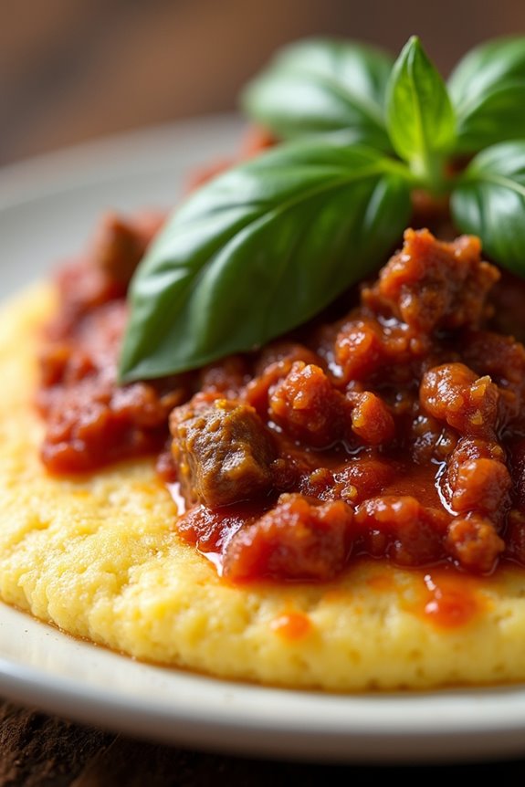 creamy polenta with ragu