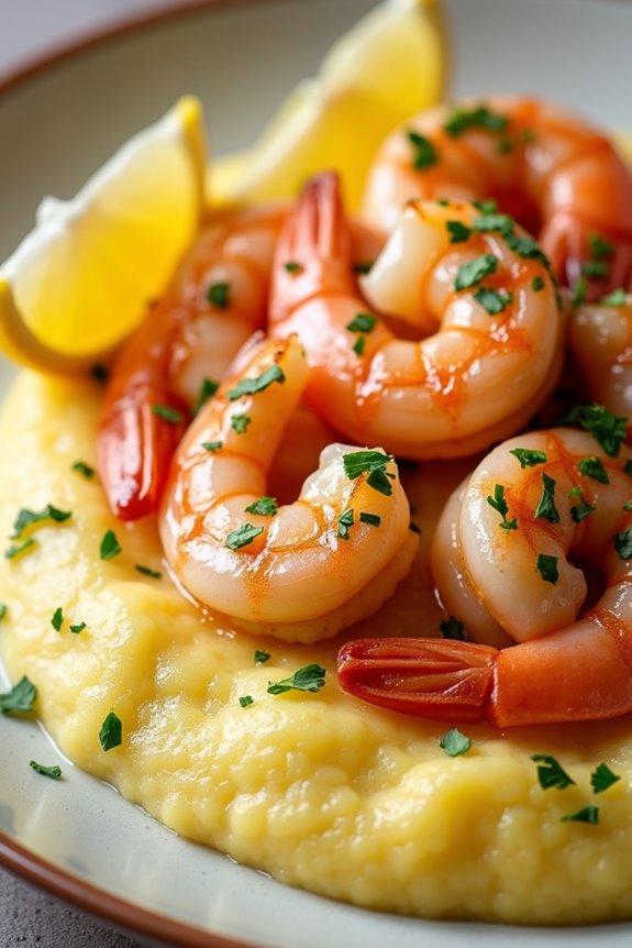 creamy polenta with shrimp