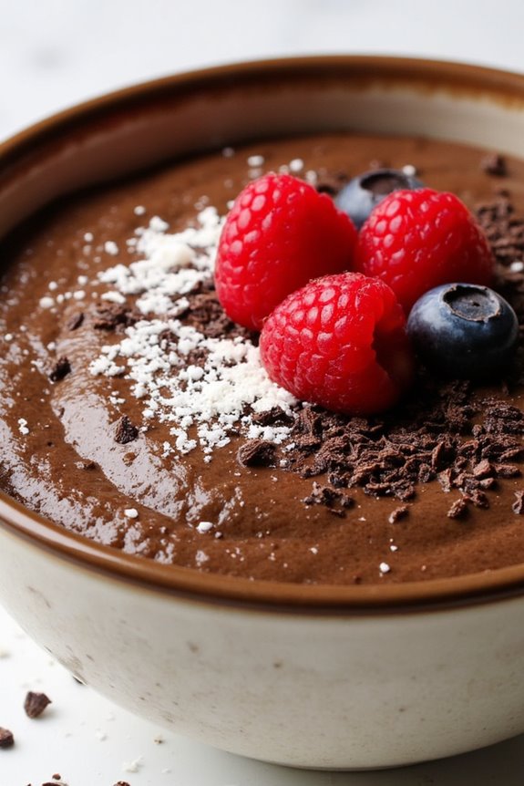 creamy quinoa chocolate dessert