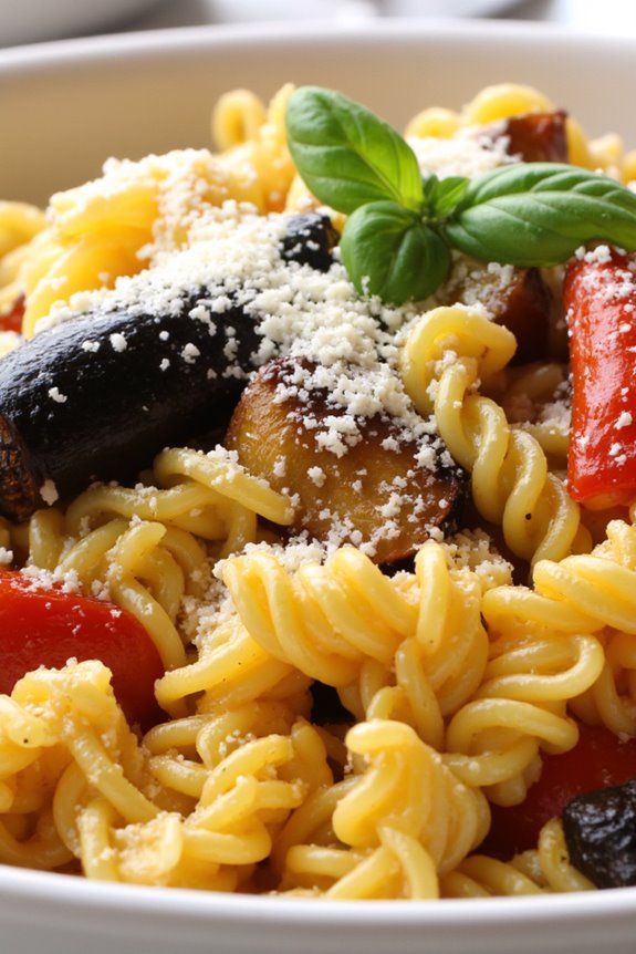 creamy roasted vegetable pasta