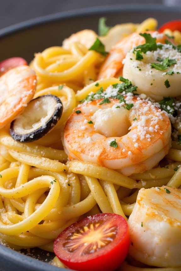 creamy seafood pasta delight