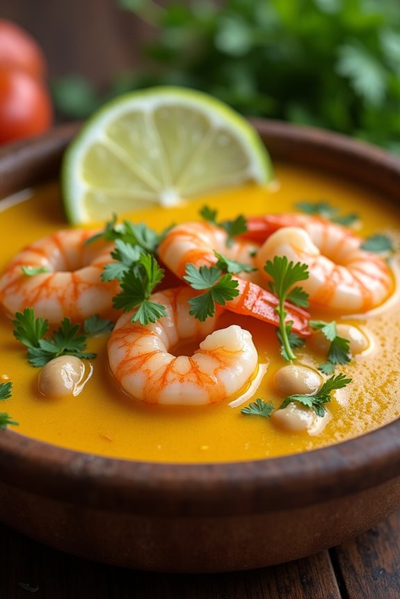 creamy shrimp bread dish