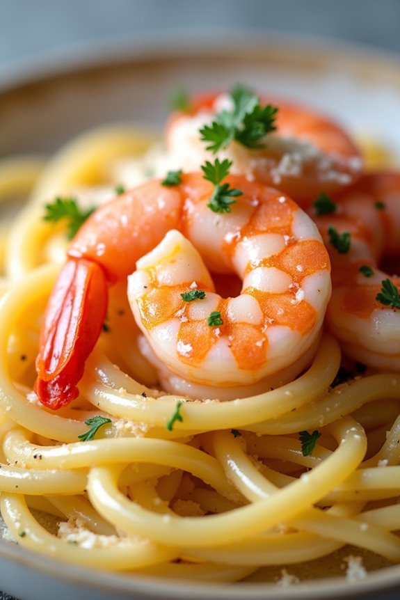 creamy shrimp pasta delight