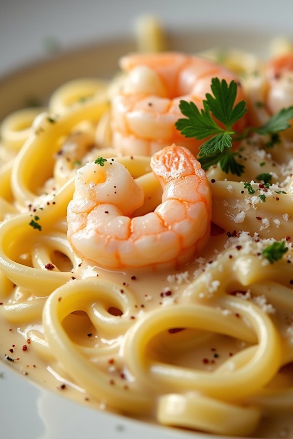creamy shrimp pasta delight