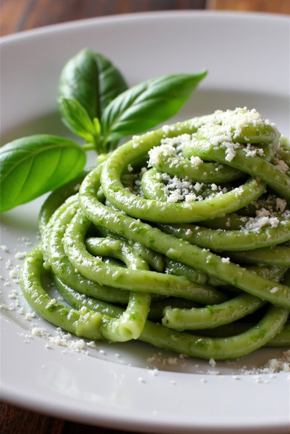 creamy spinach basil pasta