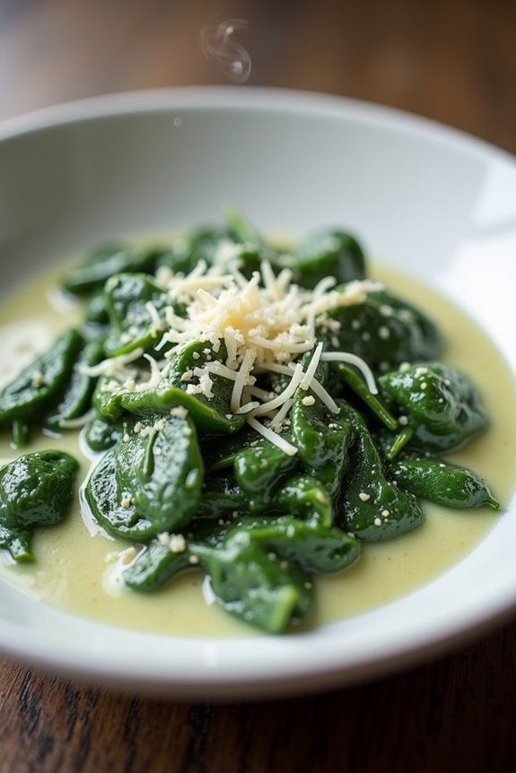 creamy spinach side dish