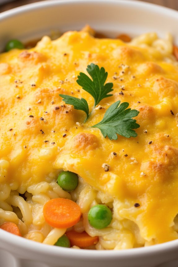 creamy yellow rice casserole