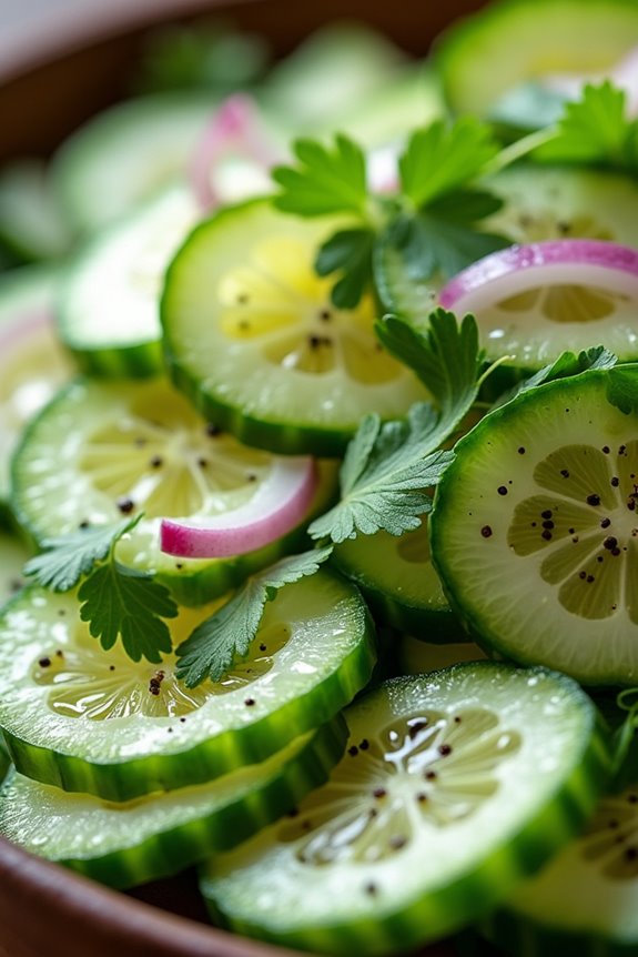 crisp cucumber lime salad